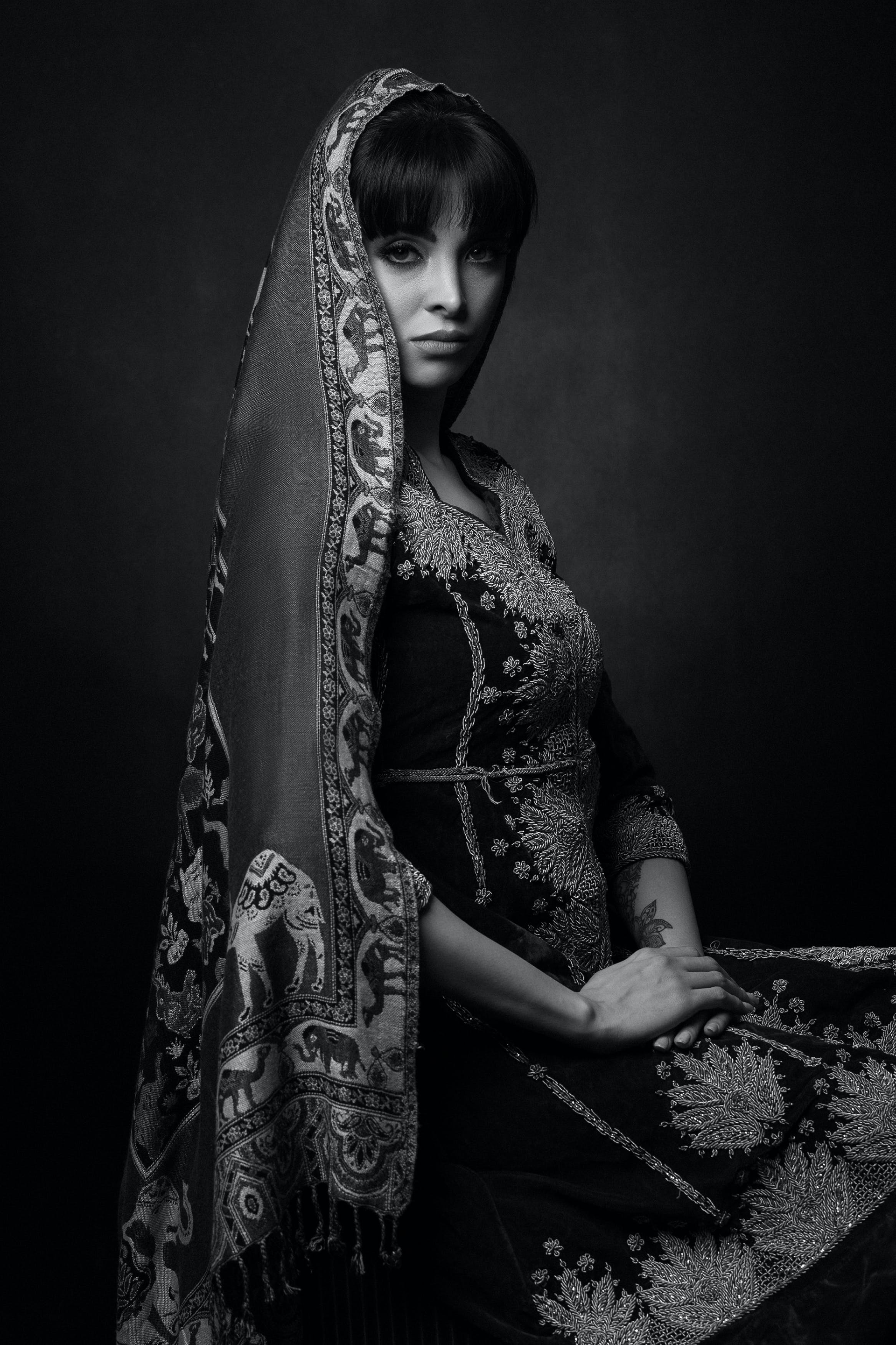 A Woman Posing In The Studio